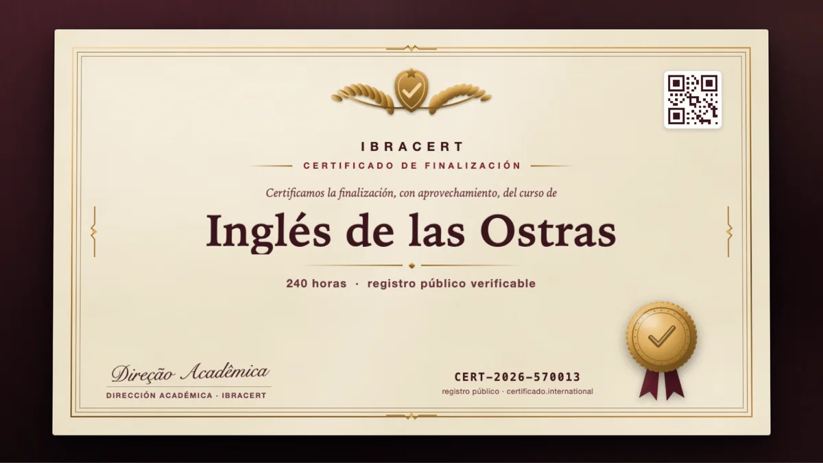 Portada del curso Inglés de las Ostras