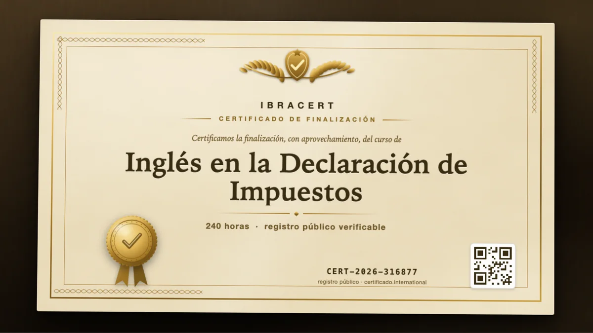 Portada del curso Inglés en la Declaración de Impuestos