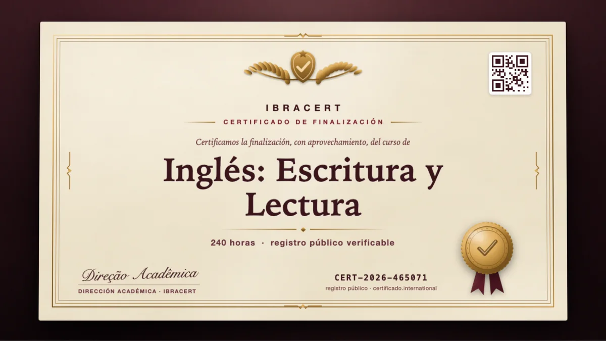 Portada del curso Inglés: Escritura y Lectura