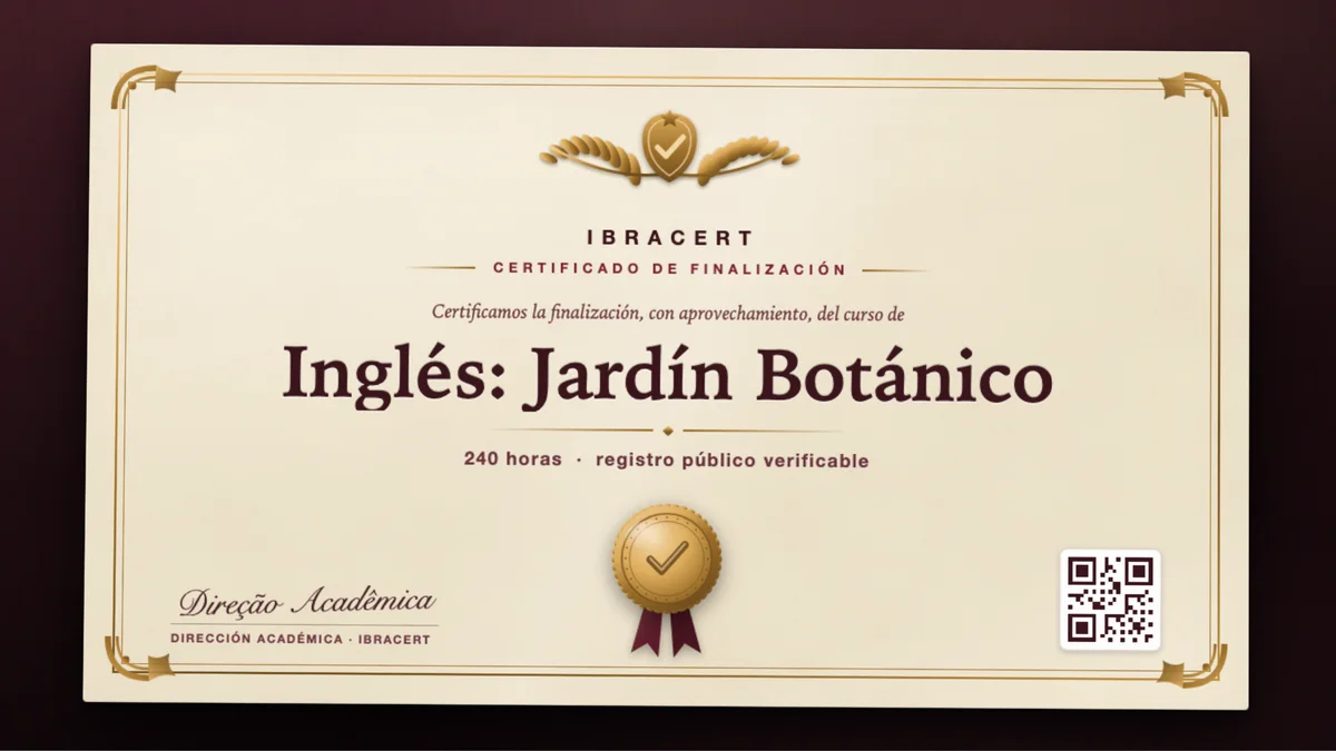 Portada del curso Inglés: Jardín Botánico