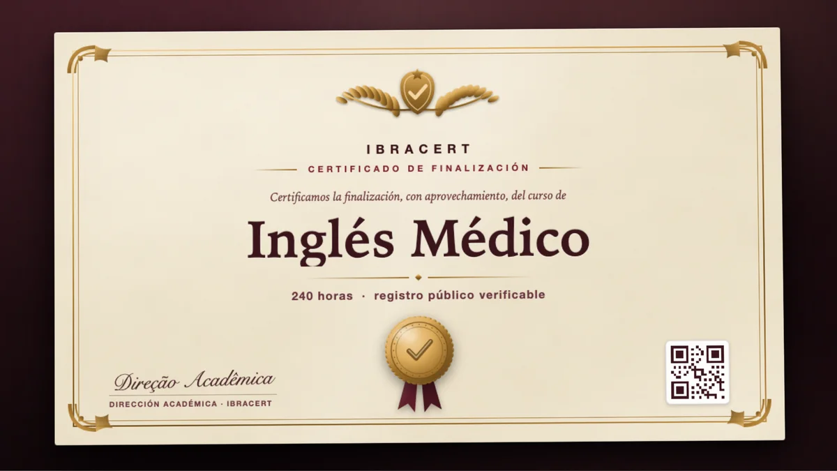 Portada del curso Inglés Médico