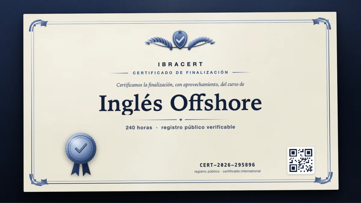 Portada del curso Inglés Offshore