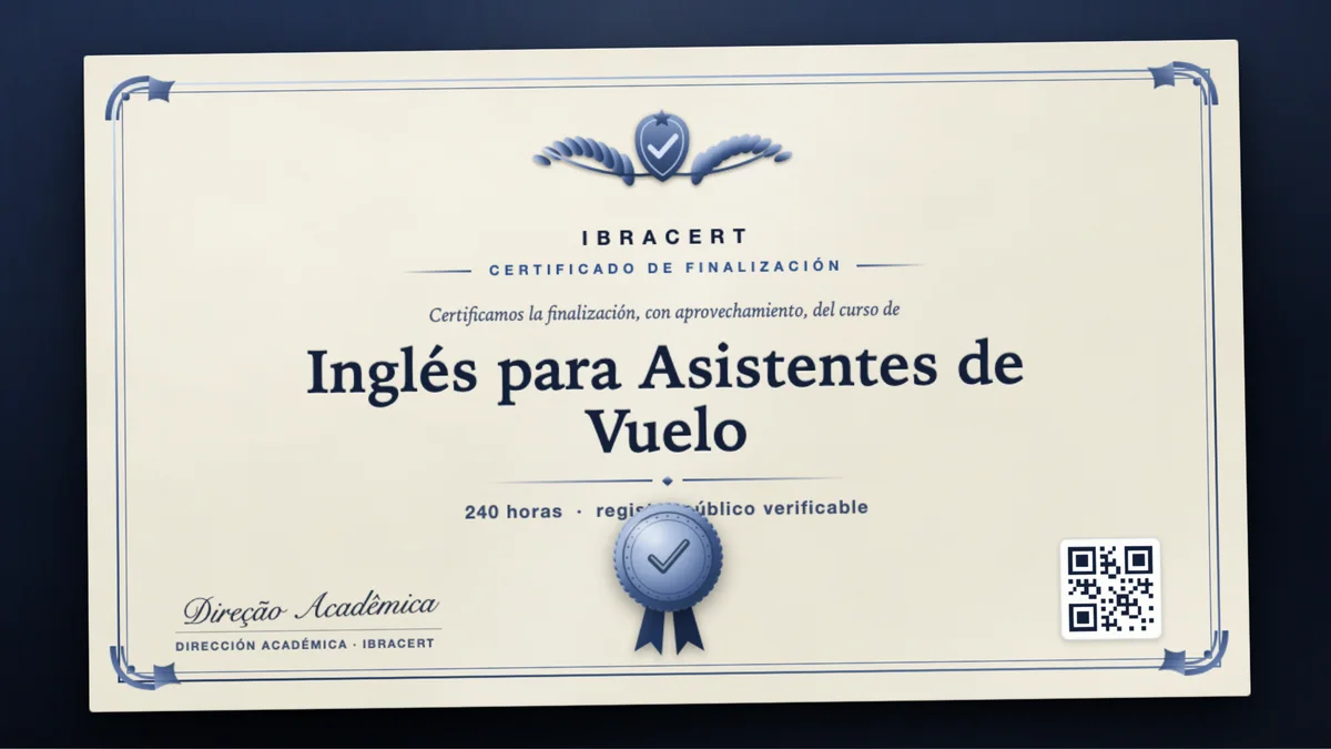Portada del curso Inglés para Asistentes de Vuelo