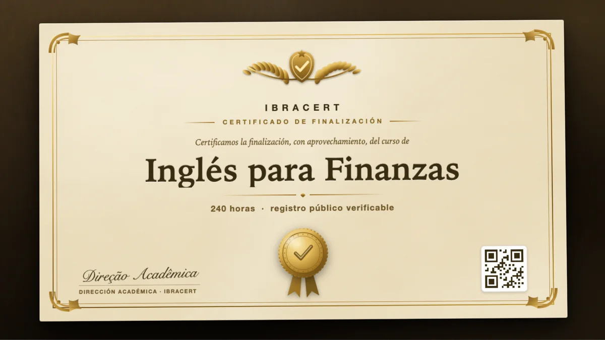 Portada del curso Inglés para Finanzas
