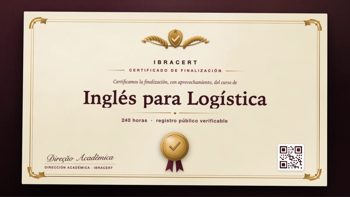 Portada del curso Inglés para Logística