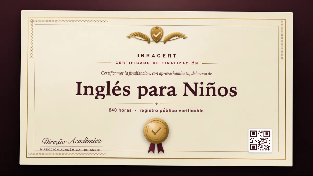 Portada del curso Inglés para Niños