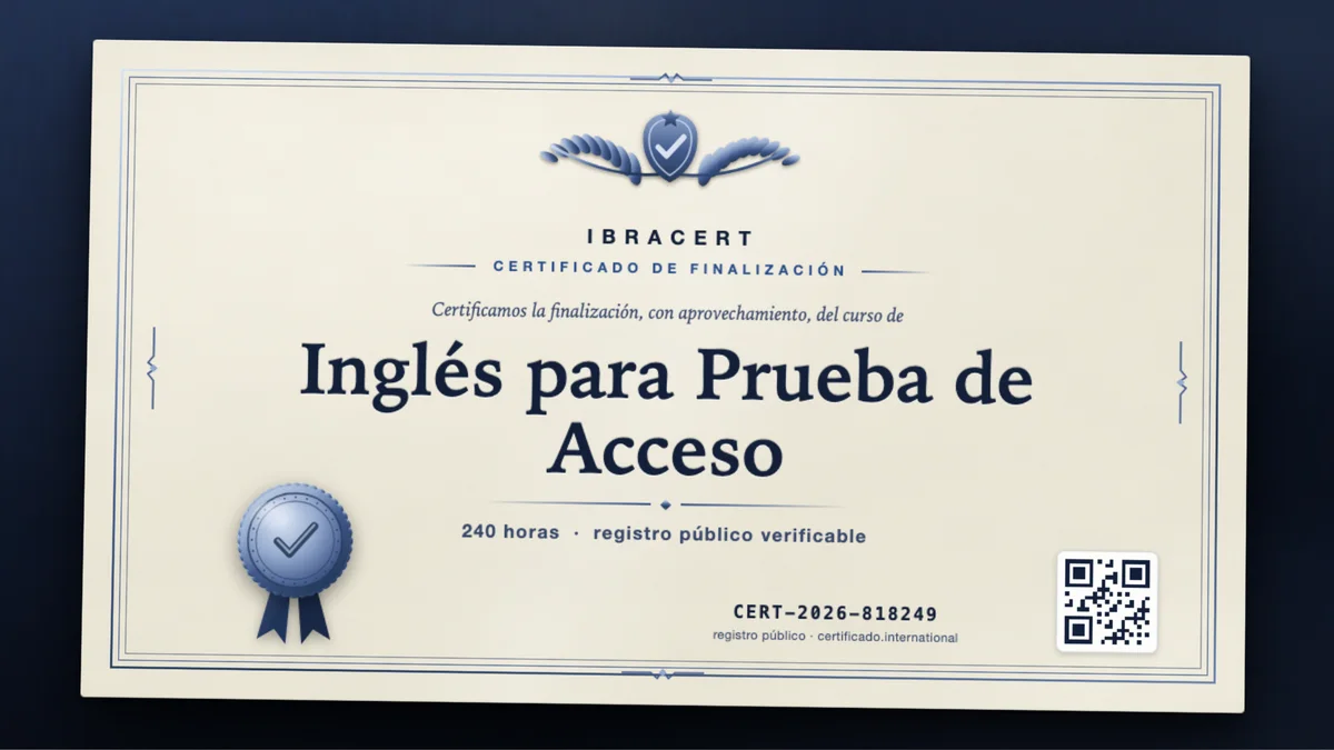 Portada del curso Inglés para Prueba de Acceso