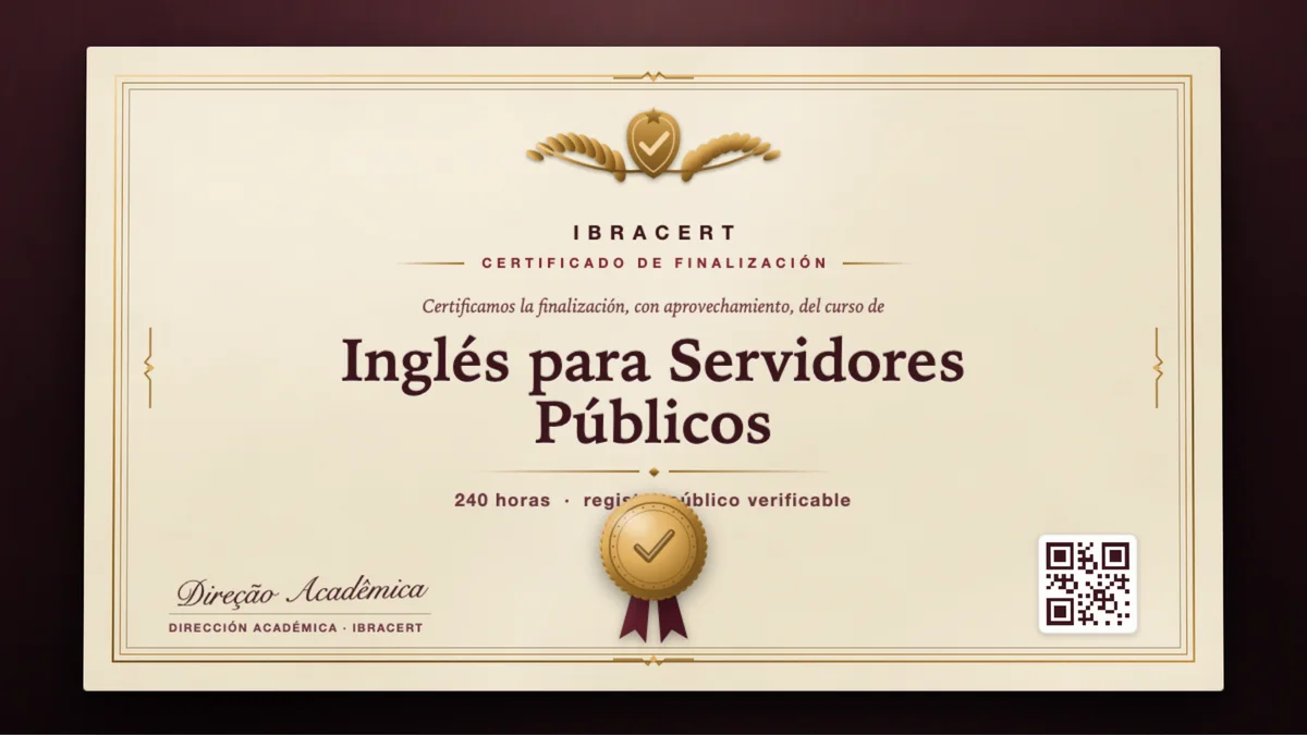 Portada del curso Inglés para Servidores Públicos