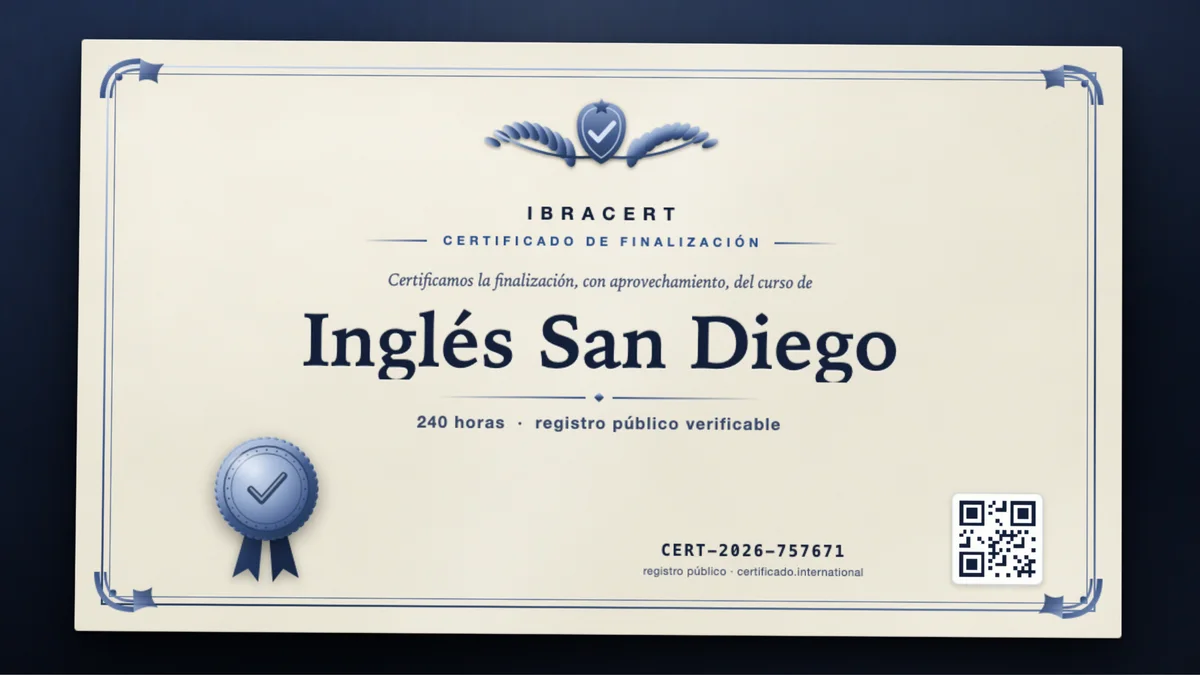 Portada del curso Inglés San Diego