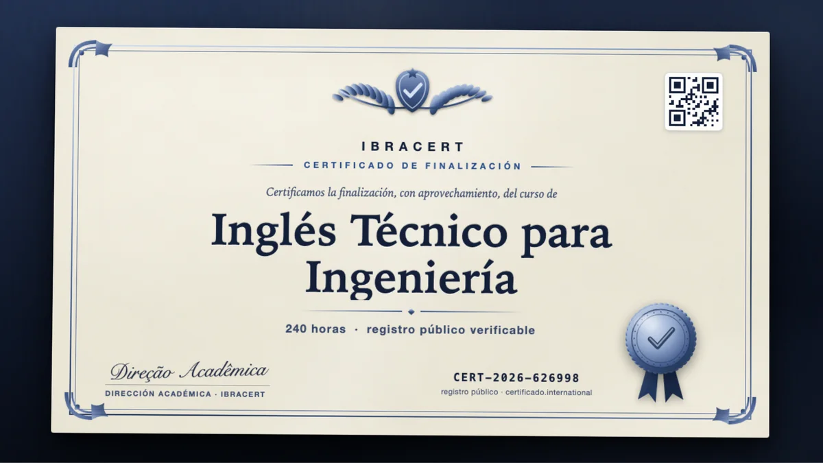 Portada del curso Inglés Técnico para Ingeniería
