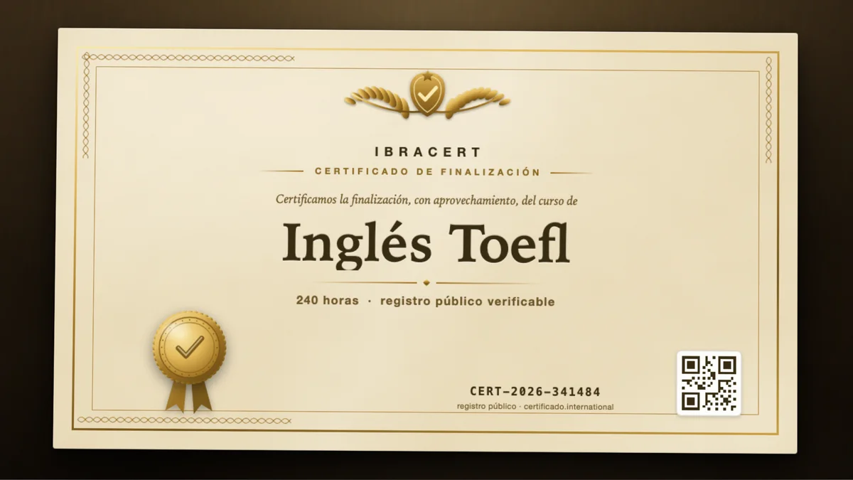 Portada del curso Inglés Toefl