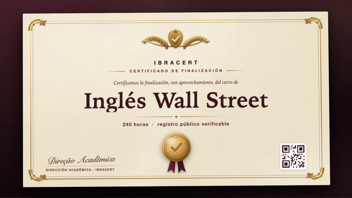 Portada del curso Inglés Wall Street
