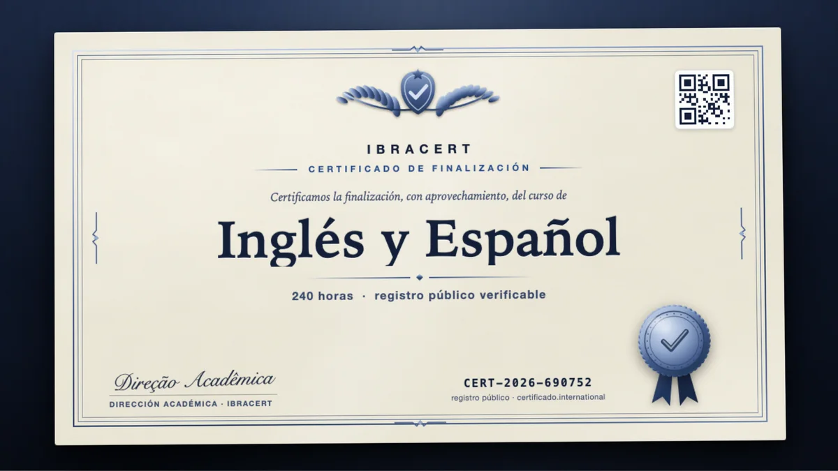 Portada del curso Inglés y Español