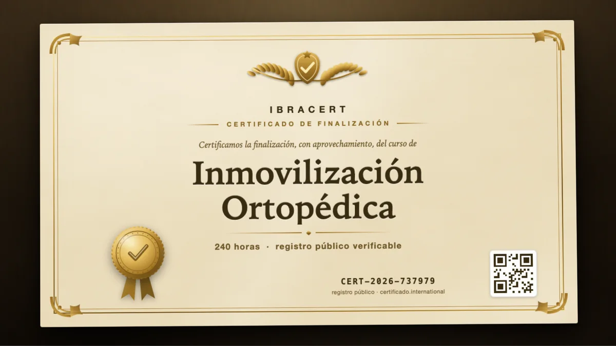 Portada del curso Inmovilización Ortopédica