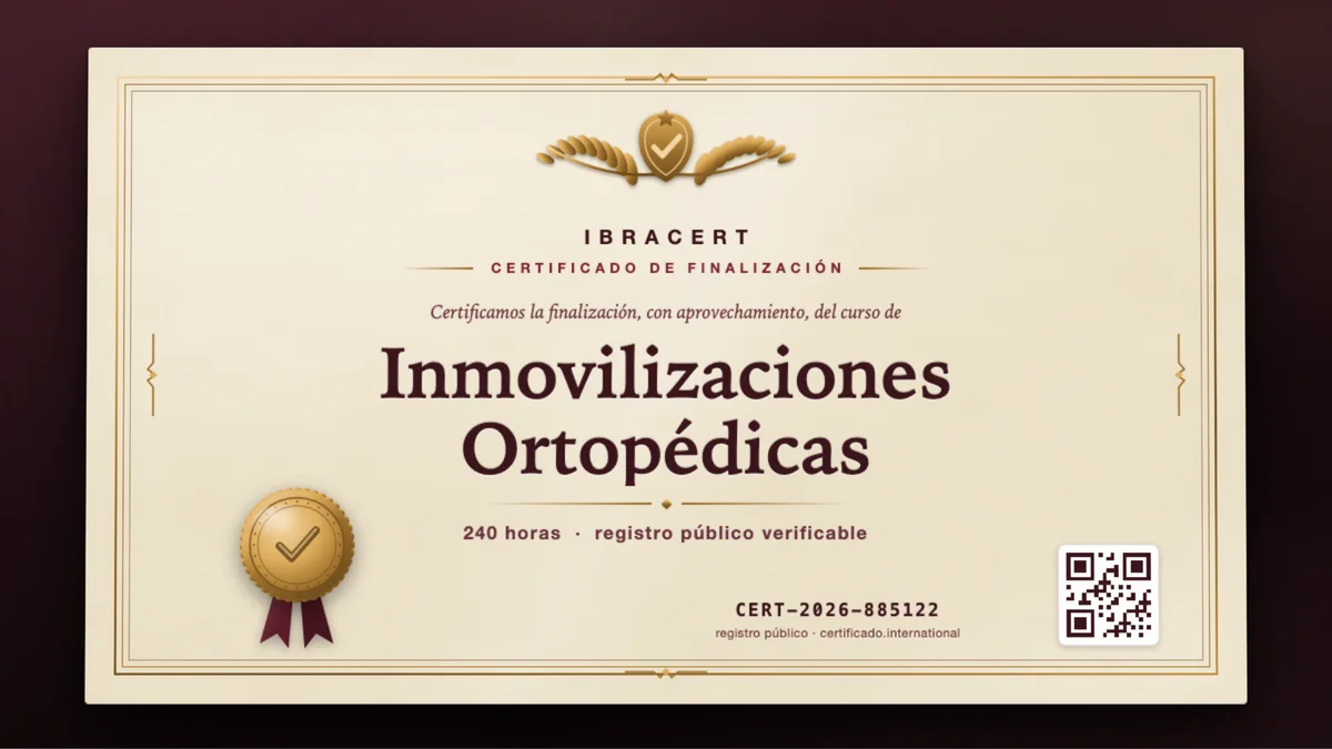 Portada del curso Inmovilizaciones Ortopédicas