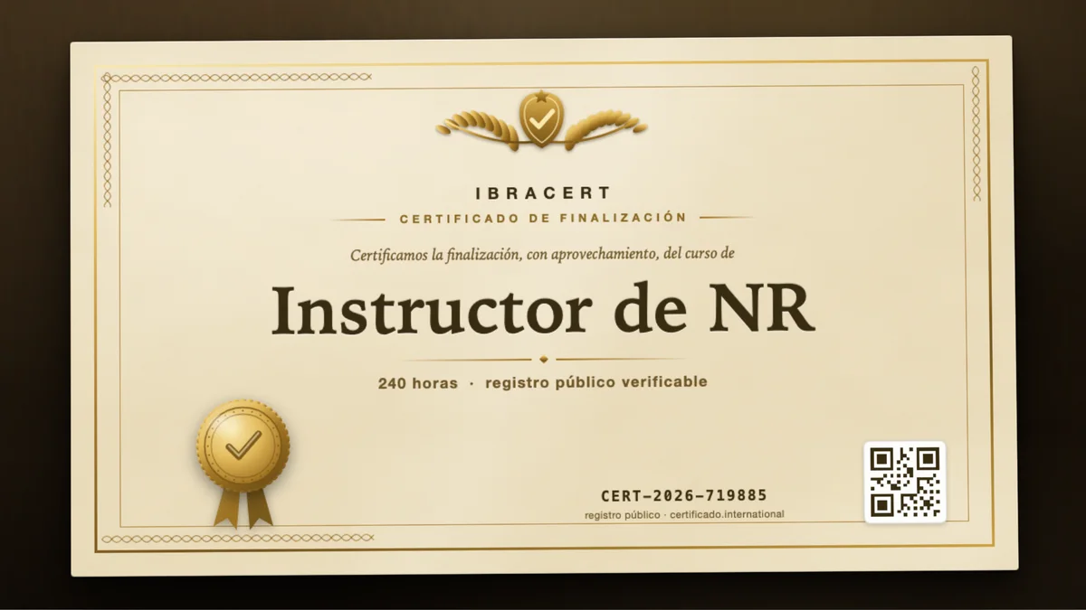 Portada del curso Instructor de NR