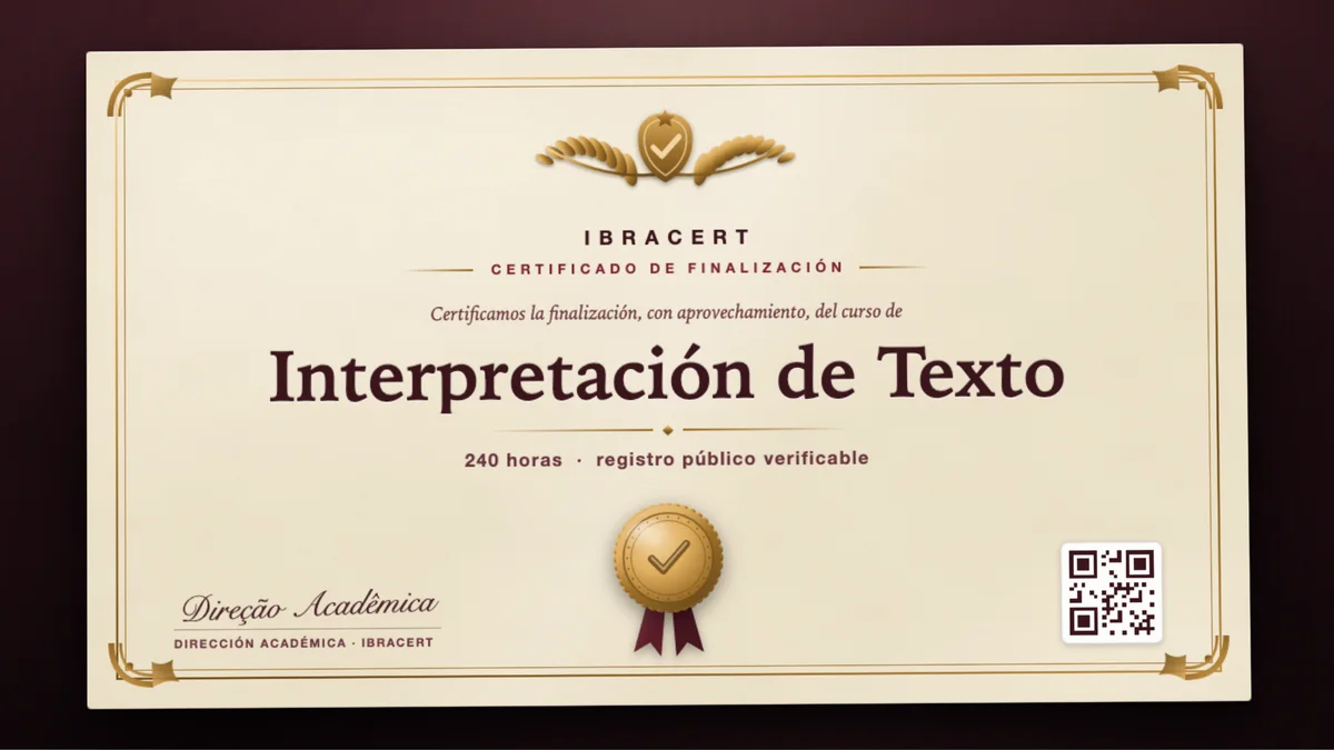 Portada del curso Interpretación de Texto