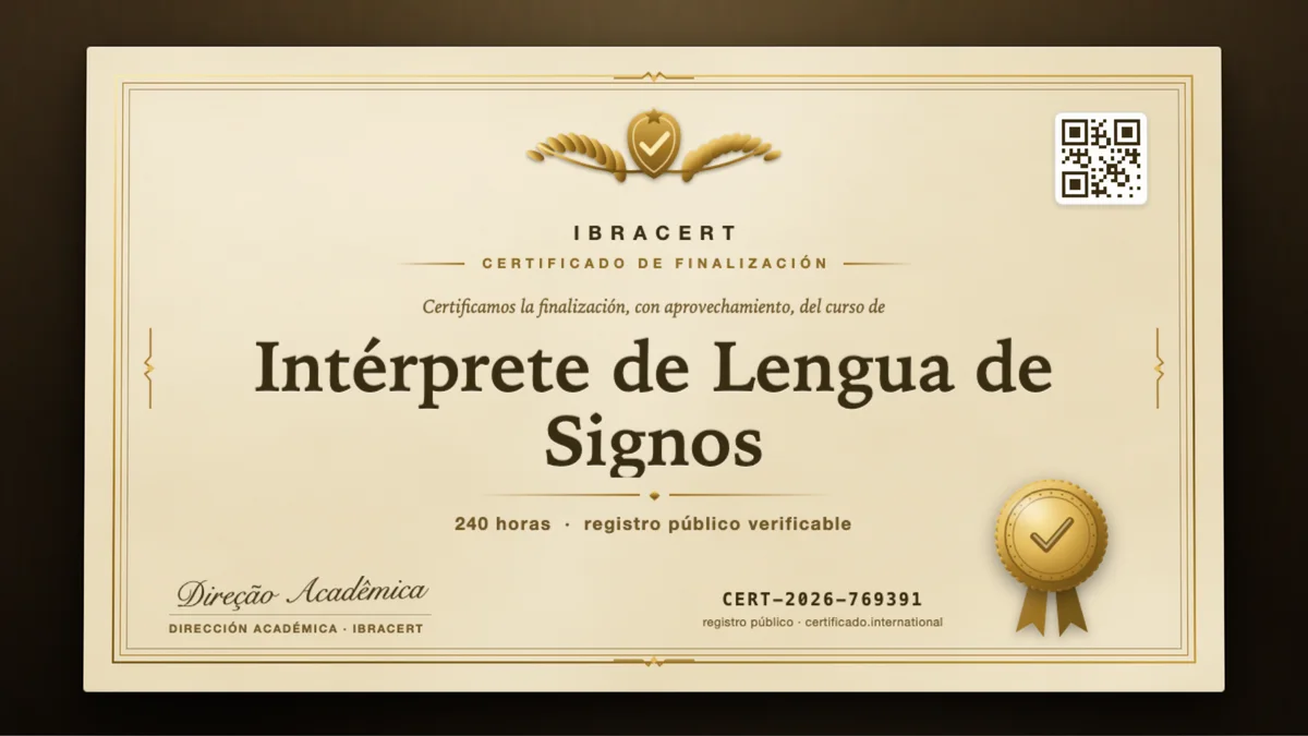 Portada del curso Intérprete de Lengua de Signos