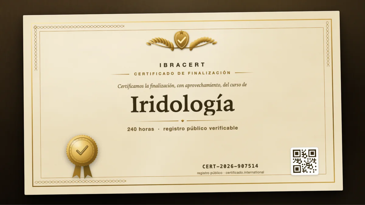 Portada del curso Iridología