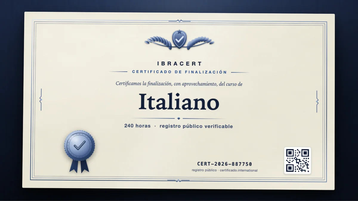 Portada del curso Italiano