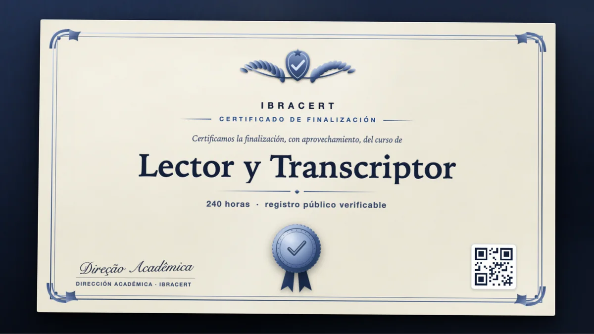 Portada del curso Lector y Transcriptor