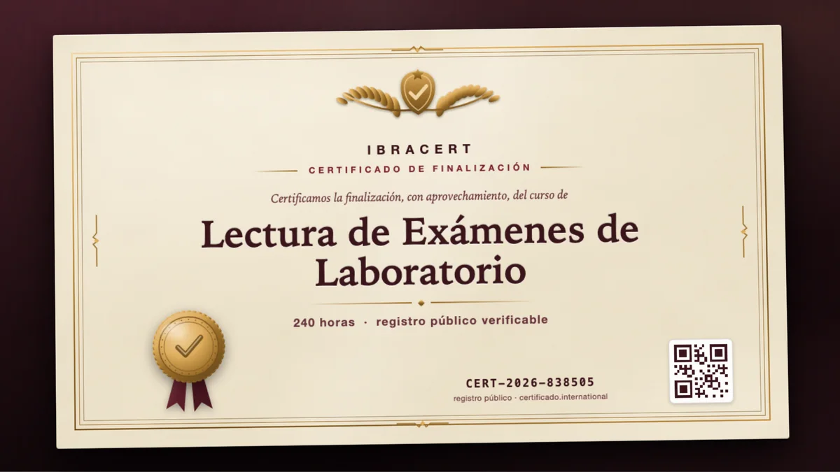 Portada del curso Lectura de Exámenes de Laboratorio