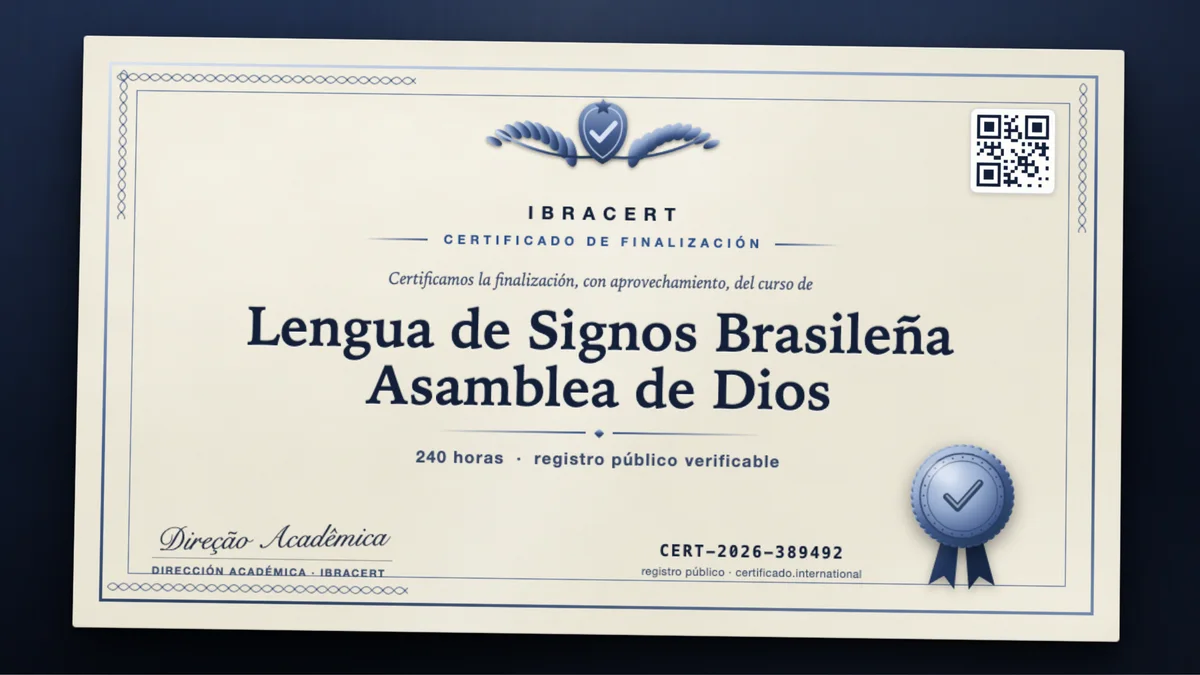 Portada del curso Lengua de Signos Brasileña Asamblea de Dios