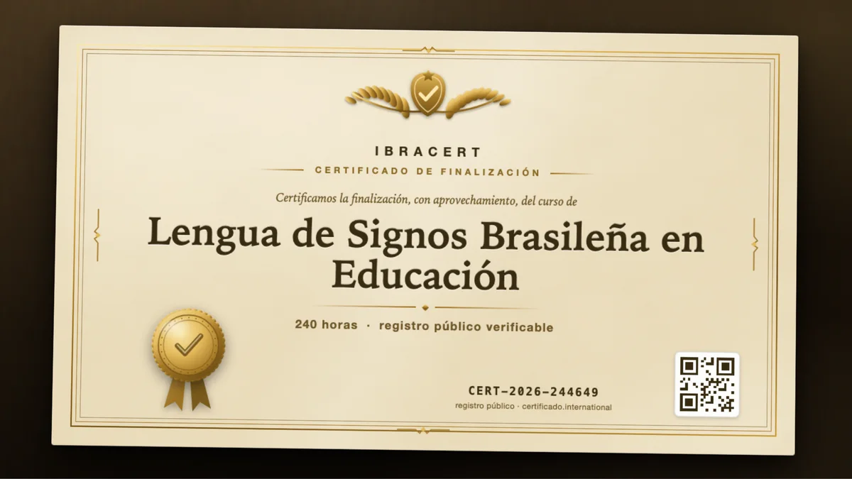 Portada del curso Lengua de Signos Brasileña en Educación