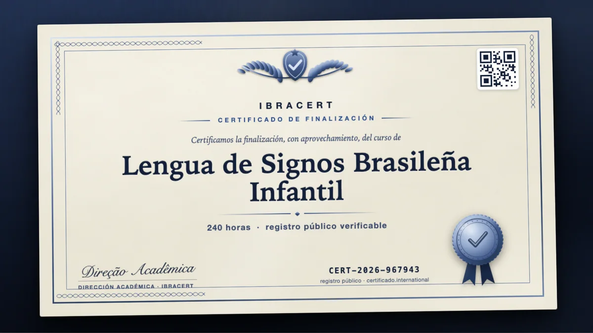 Portada del curso Lengua de Signos Brasileña Infantil