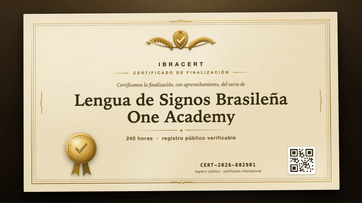 Portada del curso Lengua de Signos Brasileña One Academy