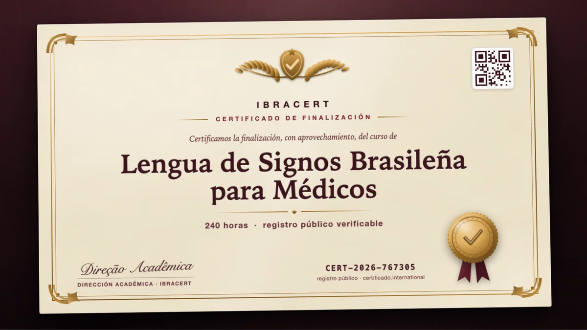 Portada del curso Lengua de Signos Brasileña para Médicos