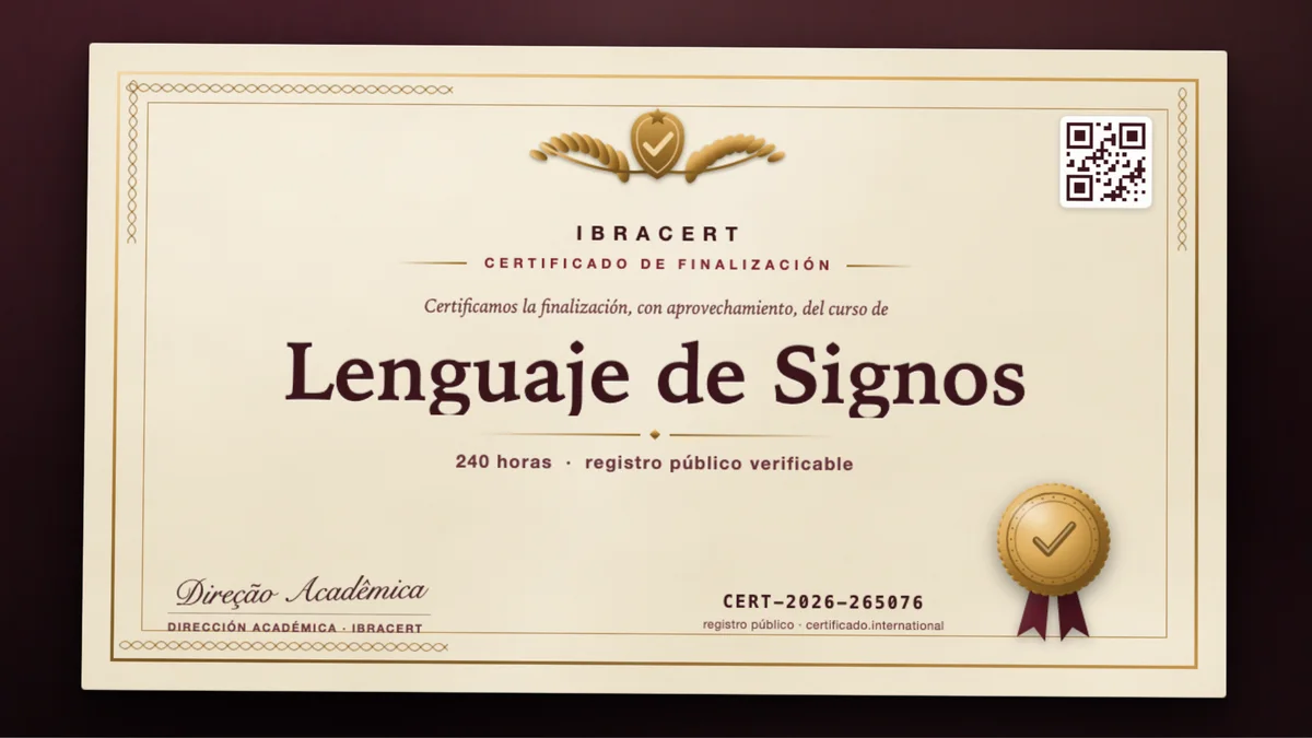 Portada del curso Lenguaje de Signos