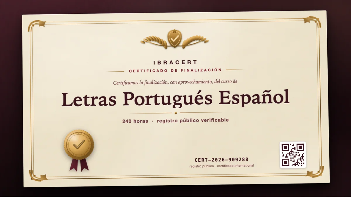 Portada del curso Letras Portugués Español