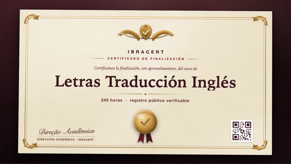 Portada del curso Letras Traducción Inglés