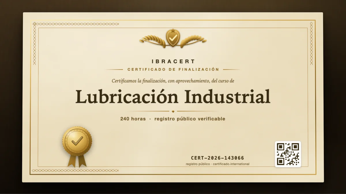 Portada del curso Lubricación Industrial
