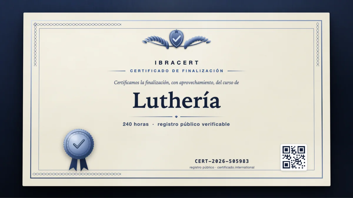 Portada del curso Luthería