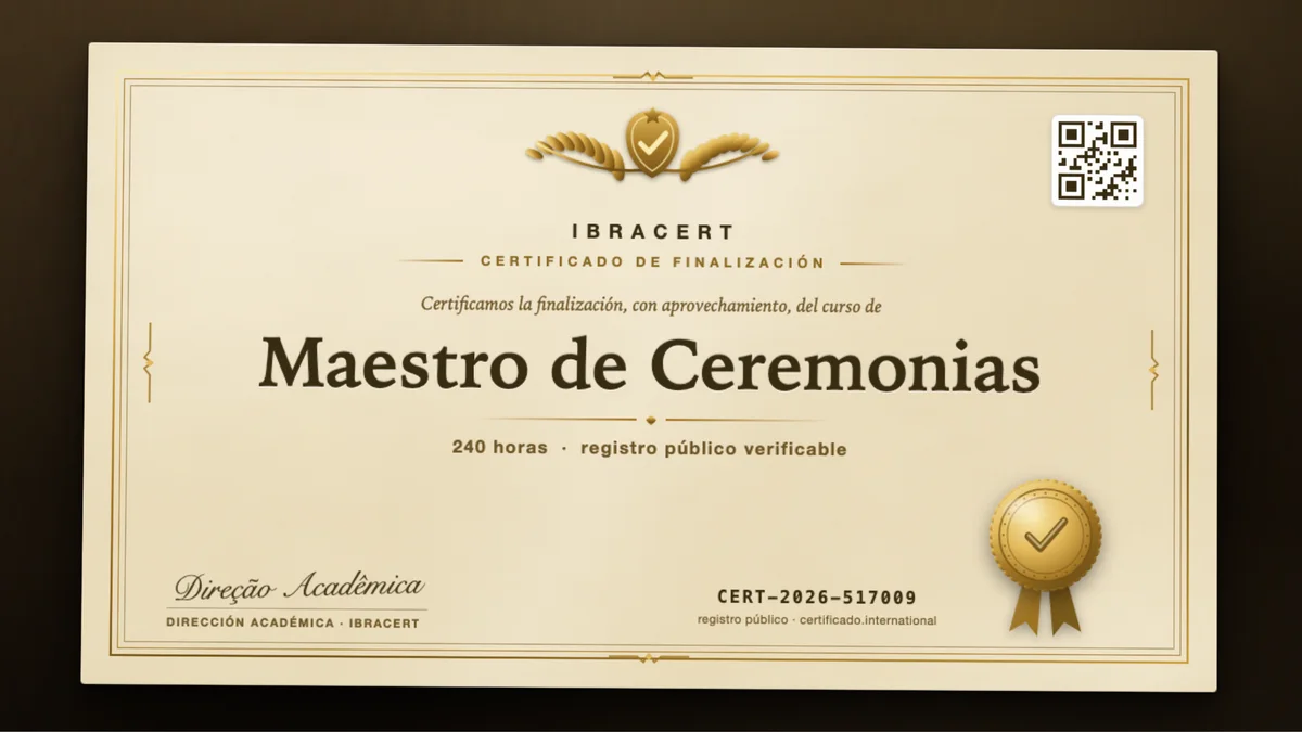 Portada del curso Maestro de Ceremonias