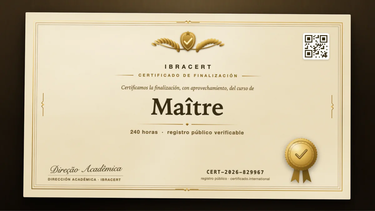Portada del curso Maître