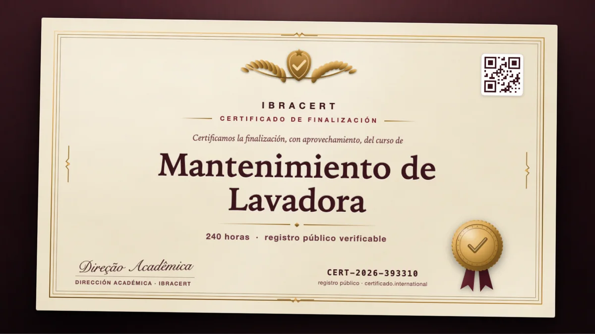 Portada del curso Mantenimiento de Lavadora