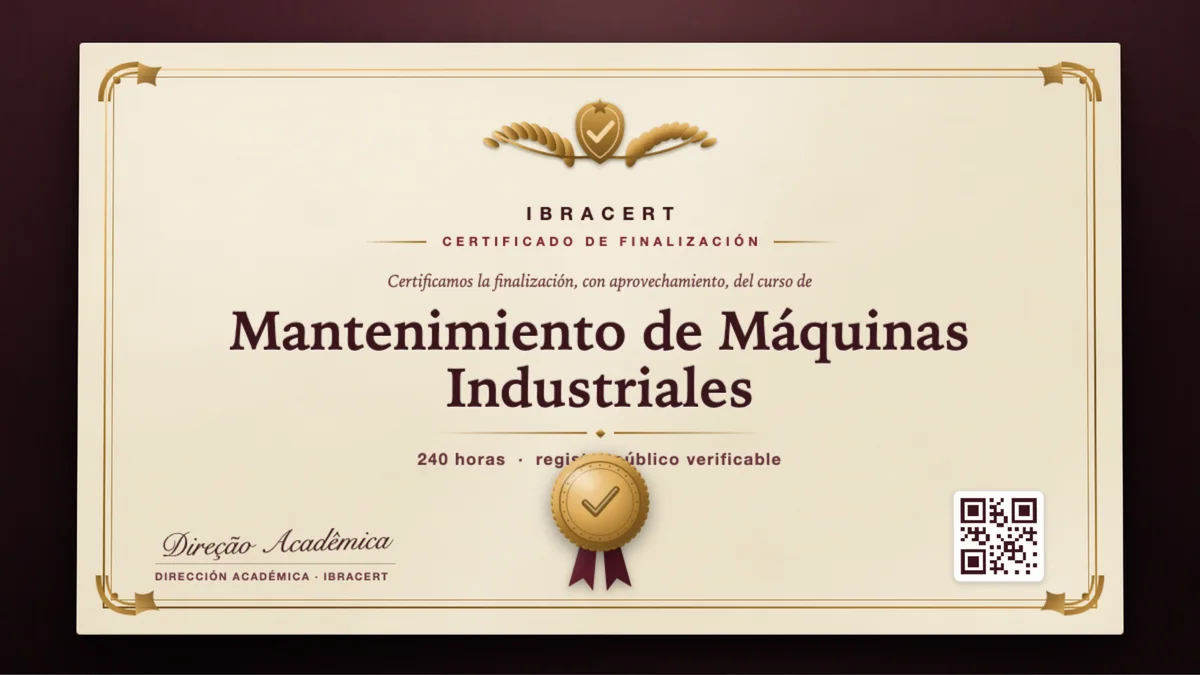 Portada del curso Mantenimiento de Máquinas Industriales