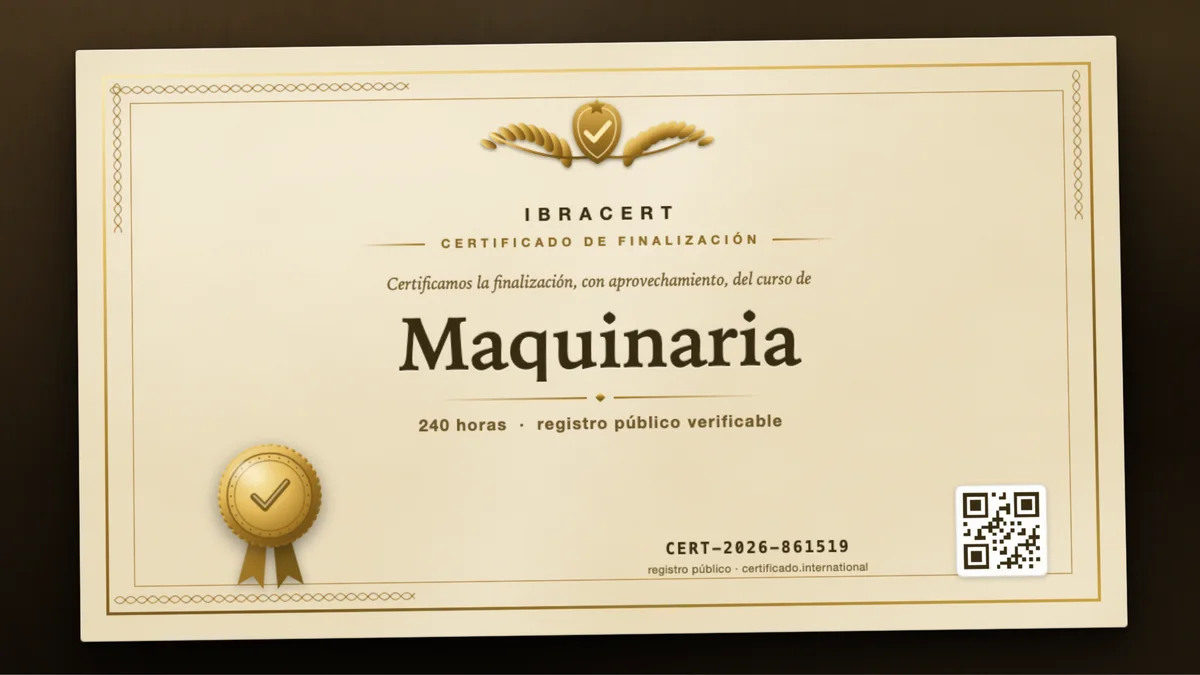 Portada del curso Maquinaria
