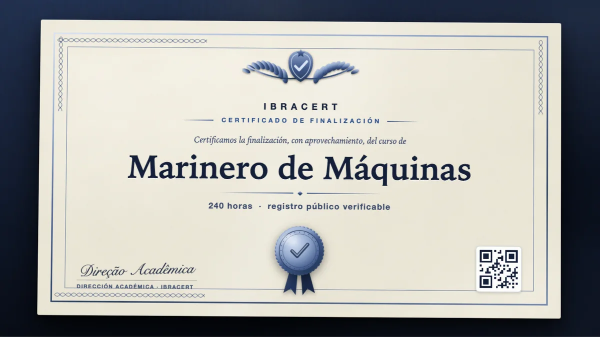 Portada del curso Marinero de Máquinas