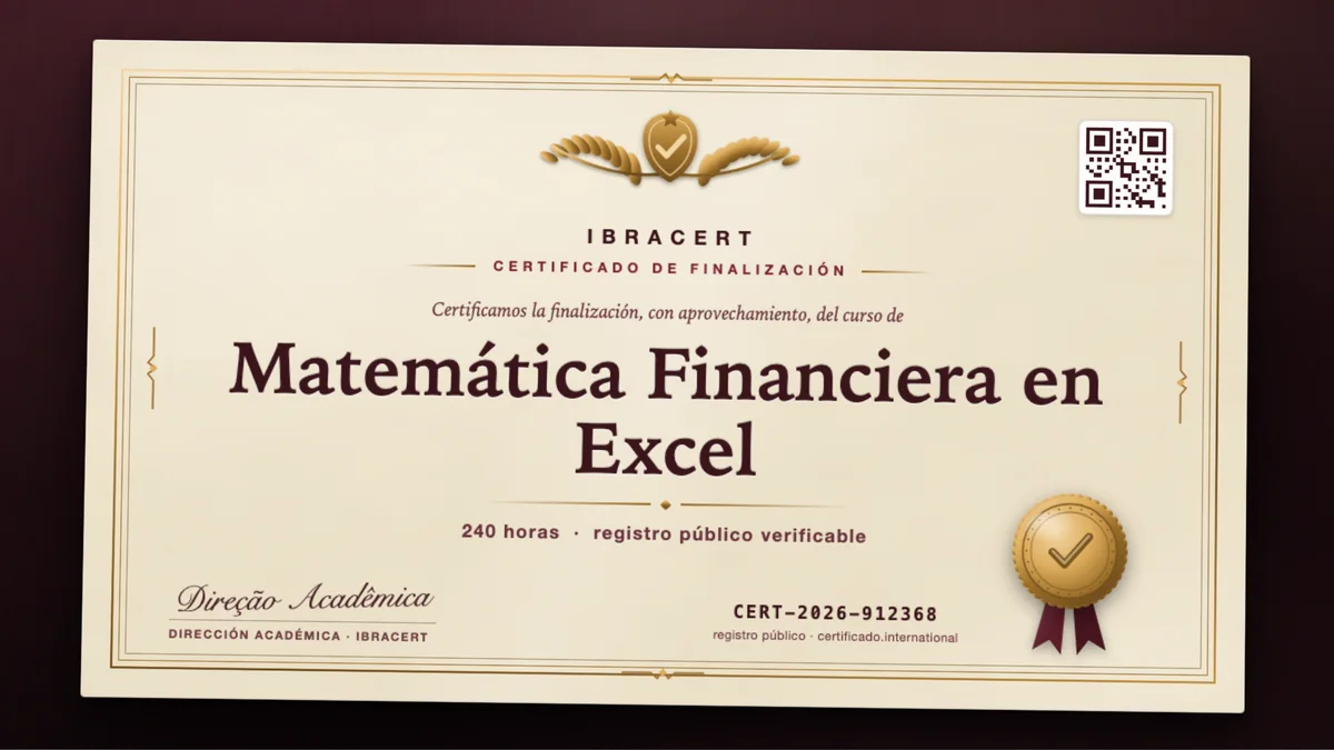 Portada del curso Matemática Financiera en Excel