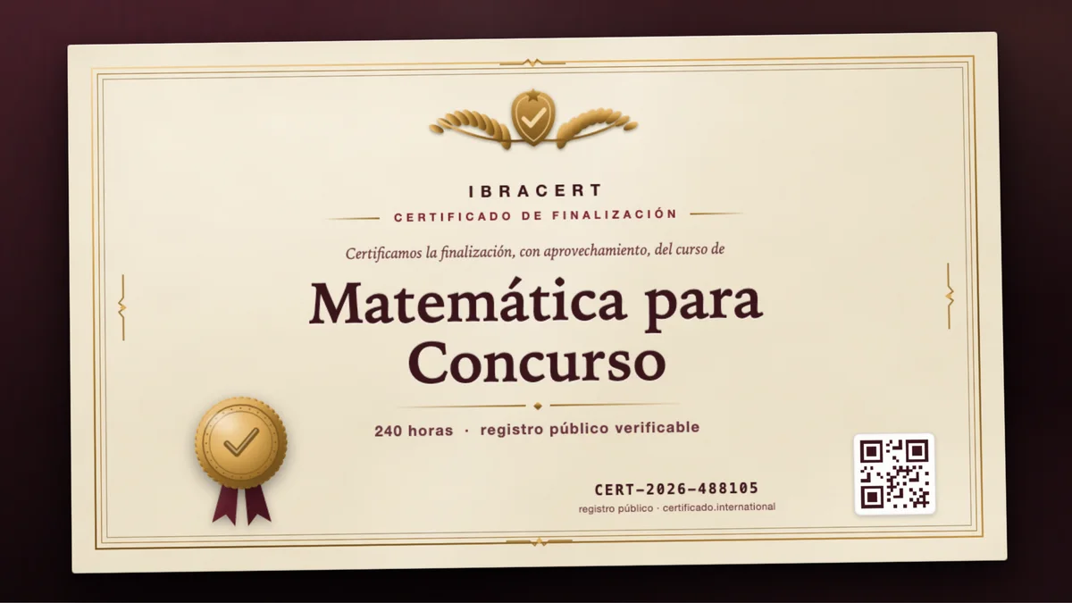 Portada del curso Matemática para Concurso