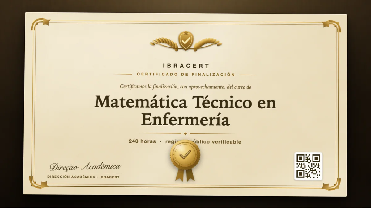 Portada del curso Matemática Técnico en Enfermería