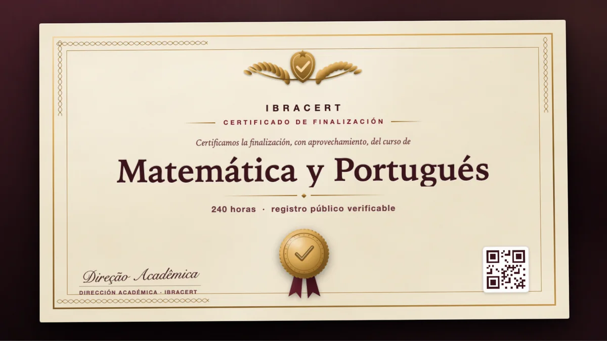 Portada del curso Matemática y Portugués