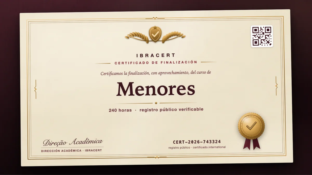 Portada del curso Menores