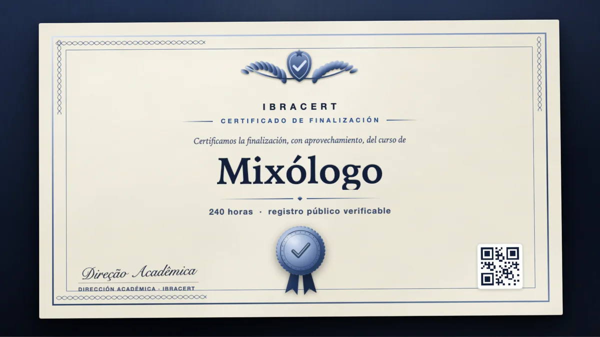 Portada del curso Mixólogo