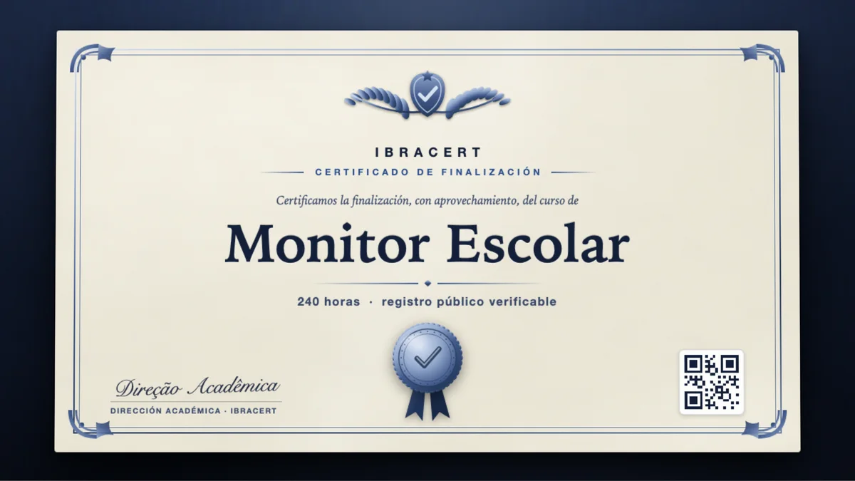 Portada del curso Monitor Escolar
