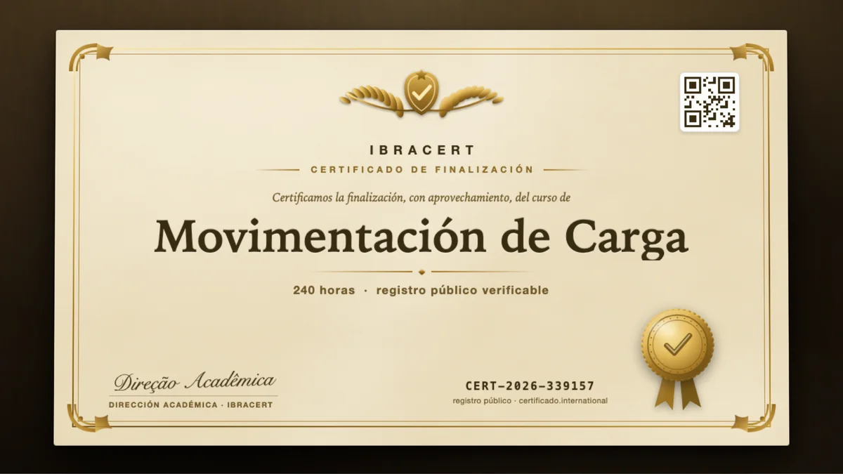 Portada del curso Movimentación de Carga